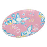 Valentine Bunnies in Pink Plates