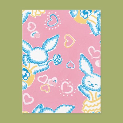 Valentine Bunnies in Pink Post Cards Zazzle_postcard Valentine Bunnies in Pink Post Cards Zazzle_postcard