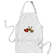 valentine bunny aprons