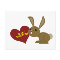 valentine bunny postcards