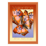 Valentine butterflies red and purple  Invitation