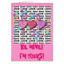 Valentine Card - Candy Hearts of Love