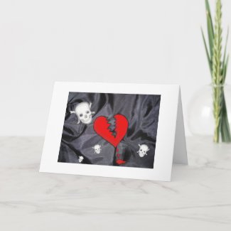 Valentine Card - Skulls and Broken Heart