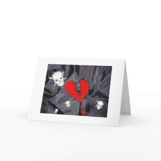 Valentine Card - Skulls and Broken Heart