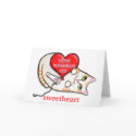 Valentine Cat Greeting Card by jamiecreates1 Valentine Cat Greeting Card