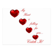 Valentine "Catch My Heart" Product Line Post Card