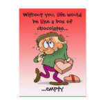 Valentine chocolate postcard