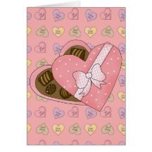 valentine chocolates heart cards