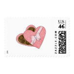 valentine chocolates heart postage