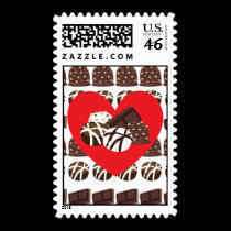 Valentine Chocolates Postage stamps