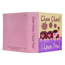 Valentine Choo Choo Train Binder by Customizables Valentine Choo Choo Train Binder
