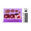 Valentine Choo Choo Train Postage stamp