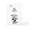 Valentine cow cards