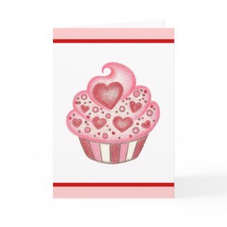 Valentine Cupcake Card card