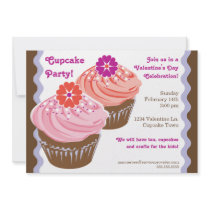 Valentine Cupcakes Personalized Announcements