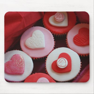 valentine cupcakes. Valentine Cupcakes Mouse Pads
