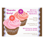 Valentine Cupcakes Personalized Announcements