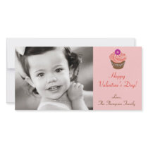 Valentine Cupcakes Customized Photo Card