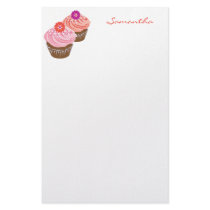 Valentine Cupcakes Personalized Stationery