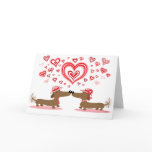 Valentine Dachshunds cards