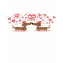 Valentine Dachshunds Pink t-shirt by SBeise Valentine Dachshunds Pink t-shirt