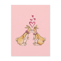 Valentine Day Kisses Postcards
