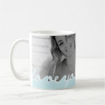 Valentine Day Personalized Photo Love You Blue Coffee Mugs