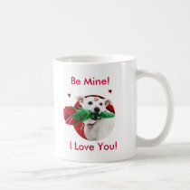 Valentine Dog, Be Mine!, I Love You! Mug mugs