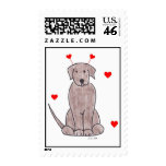 Valentine Ears Labrador Chocolate Postage postage