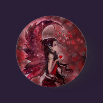 Valentine Fairy Pinback Button 'Hearts' buttons
