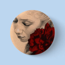 Valentine fairy rose Button