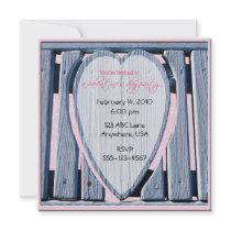Valentine Fence Invitation by NotionsbyNique Valentine Fence Invitation
