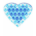 Valentine Flock Pattern Heart Blue T-Shirt by jamiecreates1 Valentine Flock Pattern Heart Blue T-Shirt