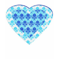 Valentine Flock Pattern Heart Blue T-Shirt by jamiecreates1 Valentine Flock Pattern Heart Blue T-Shirt