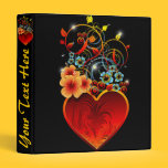 Valentine Floral Heart Love Binder binders