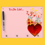 Valentine Floral Heart Love Dry-Erase Board dry erase boards