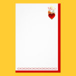 Valentine Floral Heart Love Stationery stationery