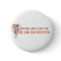 Valentine Flowers Button