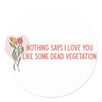 Valentine Flowers Round Sticker