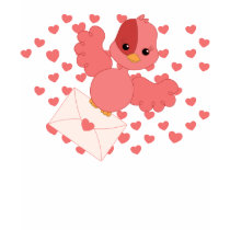 Valentine Flutter Bird t-shirts