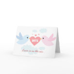 Valentine Flying Love Birds Greeting Card
