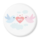 Valentine Flying Love Birds Refrigerator Magnets