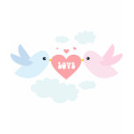 Valentine Flying Love Birds Tee Shirt