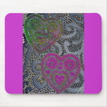 valentine foil mousepads