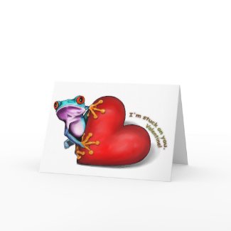 valentine frog card card