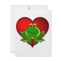 Valentine Frog Custom Invitations