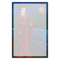 "Valentine Geisha" Personalized Stationery