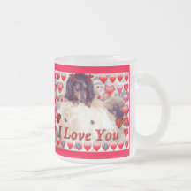 VALENTINE GIFTS - MUGS - MINI DACHSHUND I LOVE YOU