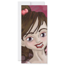 Valentine Girl Rack Card Design