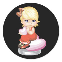 Valentine Girl stickers